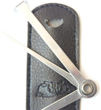 Lightweight 3-in-1 Tool with Leather Pouch - Spike Tamper Reamer - Tobacco Pipe Tool