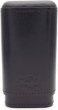 Cigar Carrying Cases - (Robusto) - Authentic Full Grade Buffalo Hide Leather - Black