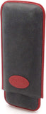 Buffalo Hide Leather Cigar Case for 3 with Soft Matte Finish