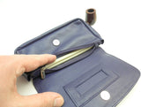 Sheep Napa Leather Tobacco Pipe Combo Pouch with Rubber Lining to Preserve Freshness