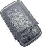 La Habanos Leather Cigar Case for 3 - Authentic Full Grade Buffalo Hide Leather