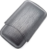 La Habanos Leather Cigar Case for 3 - Authentic Full Grade Buffalo Hide Leather