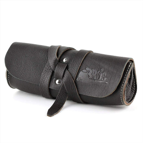 Mr. Brog Elegant Full Grain Leather Tobacco Pipe Pouch Rollup - (Small) Mr. Brog Elegant Full Grain Leather Tobacco Pipe Pouch Rollup - (Small)