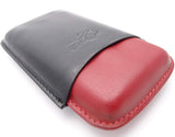 La Habanos Leather Cigar Case for 3 - Authentic Full Grade Buffalo Hide Leather
