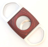 Mrs. Brog Guillotine Cigar Cutter - Mahogany Wood & Stainless Steel