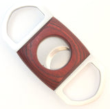 Dual Blades Guillotine Cigar Cutter - Wood & Stainless Steel