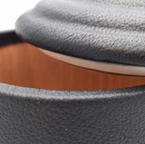 Soft Leather Pipe Tobacco Jar - Authentic Full Grade Cow Leather - Black