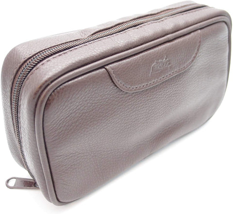 Pipe Tobacco Leather Pouch Combo - Authentic Full Grade Leather - Brown Pipe Tobacco Leather Pouch Combo - Authentic Full Grade Leather - Brown