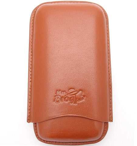 Three Cigar Leather Holder (Corona) - Authentic Full Grade Buffalo Hide Leather Three Cigar Leather Holder (Corona) - Authentic Full Grade Buffalo Hide Leather