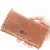 Tobacco Pouch - Authentic Full Grade Cow Hide Leather - Tan
