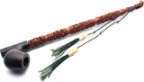 19 Inch Long Orient Oak Morta Wood Tobacco Pipe