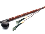 Mr. Brog Beautiful Handmade 19 Inch Long Tobbaco Smoking Pipe - Orient Morta Walnut - Oak Morta Wood