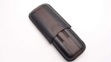 Triple Buffalo Hide Leather Cigar Case