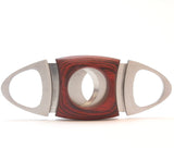 Dual Blade Guillotine Cigar Cutter - Wood & Stainless Steel (Multiple Colors)