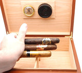 Full Grade Buffalo Hide Desktop Leather Cigar Humidor