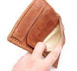 Tobacco Pouch - Authentic Full Grade Cow Hide Leather - Tan