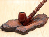 19 Inch Long Orient Italian Briar Wood Tobacco Pipe