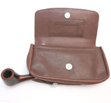 Sheep Napa Leather Tobacco Pipe Combo Pouch with Rubber Lining to Preserve Freshness