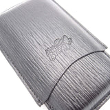 La Habanos Leather Cigar Case for 3 - Authentic Full Grade Buffalo Hide Leather