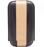 Triple Buffalo Hide Leather Cigar Case