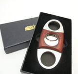 Mrs. Brog Guillotine Cigar Cutter - Mahogany Wood & Stainless Steel