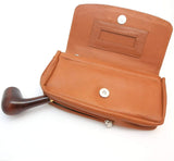 Sheep Napa Leather Tobacco Pipe Combo Pouch with Rubber Lining to Preserve Freshness