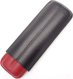 Leather Cigar Case for 2 - Authentic Full Grade Buffalo Hide Leather