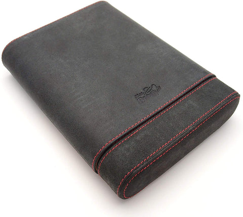 Travel Cigar Humidor Box Great Carry Along - Authentic Soft Cow Leather - Black Travel Cigar Humidor Box Great Carry Along - Authentic Soft Cow Leather - Black