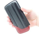Leather Cigar Case for 3 - Authentic Full Grade Buffalo Hide Leather