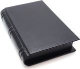 Travel Cigar Humidor Box Great Carry Along - Authentic Full Grade Buffalo Hide Leather - Black