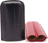 Leather Cigar Case for 2 (Corona) - Authentic Full Grade Buffalo Hide Leather