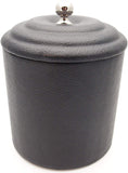 Soft Leather Pipe Tobacco Jar - Authentic Full Grade Cow Leather - Black