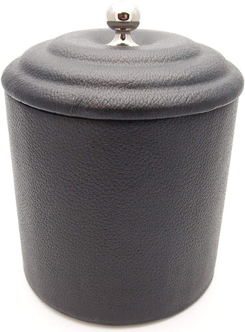 Soft Leather Pipe Tobacco Jar - Authentic Full Grade Cow Leather - Black Soft Leather Pipe Tobacco Jar - Authentic Full Grade Cow Leather - Black
