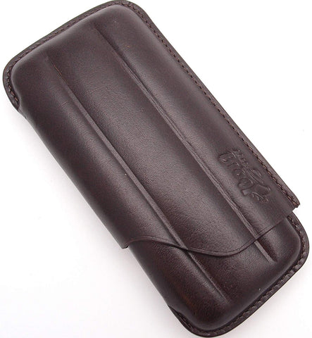 Leather Cigar Case for 3 - Authentic Full Grade Buffalo Hide Leather Leather Cigar Case for 3 - Authentic Full Grade Buffalo Hide Leather