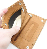 Tobacco Pouch - Authentic Calf Antique Leather - Tan