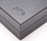 Mrs. Brog Travel Cigar Humidor Box Great Carry Along - Authentic Full Grade Buffalo Hide Leather - Black