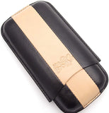 Triple Buffalo Hide Leather Cigar Case