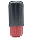 Leather Cigar Case for 2 (Corona) - Authentic Full Grade Buffalo Hide Leather