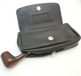 Sheep Napa Leather Tobacco Pipe Combo Pouch with Rubber Lining to Preserve Freshness