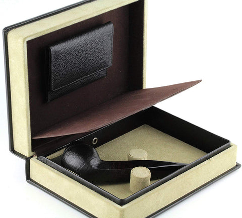Mr. Brog Elegant Full Grain Leather Tobacco Pipe Case - Travel Box Mr. Brog Elegant Full Grain Leather Tobacco Pipe Case - Travel Box