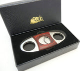 Mrs. Brog Guillotine Cigar Cutter - Mahogany Wood & Stainless Steel