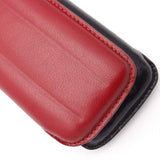 Leather Cigar Case for 3 - Authentic Full Grade Buffalo Hide Leather