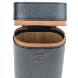 Mrs. Brog Elegant Full Grain Leather Cigar Humidor Compact Travel Case