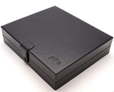 Mrs. Brog Travel Cigar Humidor Box Great Carry Along - Authentic Full Grade Buffalo Hide Leather - Black