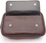 Tobacco Pipe Leather Case - 4 Pipes - Authentic Full Grade Leather - Black