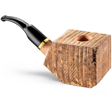 Pre-Drilled Mediterranean Bent Briar Wood Block Pre-Drilled Mediterranean Bent Briar Wood Block