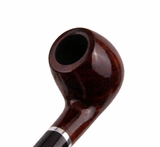 No. 382 Mahogany - Handmade Bent Pear wood Smoking Pipe