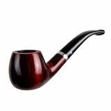 No. 382 Mahogany - Handmade Bent Pear wood Smoking Pipe