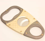 Mrs. Brog Stainless Steel/Gold Plating 3 Finger Cigar Cutter