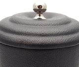 Soft Leather Pipe Tobacco Jar - Authentic Full Grade Cow Leather - Black